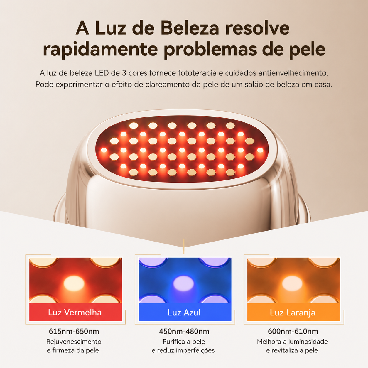 Dispositivo de Beleza RF Elevação Facial EMS Antienvelhecimento.