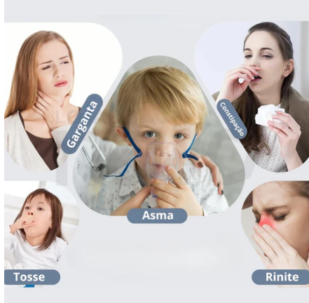 Nebulizador Portátil de Malha – Inalador Silencioso para Crianças e Adultos