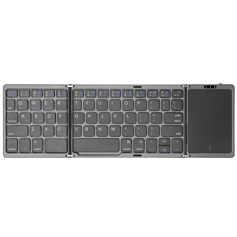 Teclado Bluetooth Dobrável com Touchpad – Mini Teclado Portátil para Windows, Android e iOS