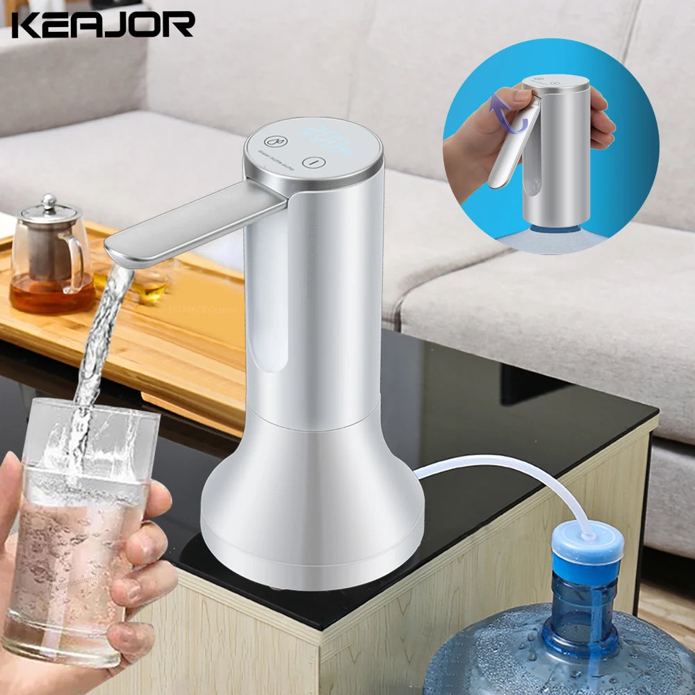 Bomba de Água Elétrica Inteligente Automática – Dispensador Recarregável para Garrafão