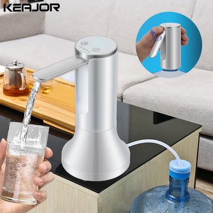 Bomba de Água Elétrica Inteligente Automática – Dispensador Recarregável para Garrafão