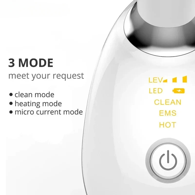 Dispositivo EMS Lifting Facial e Pescoço com Luz LED 7 Cores – Anti-Rugas e Queixo Duplo
