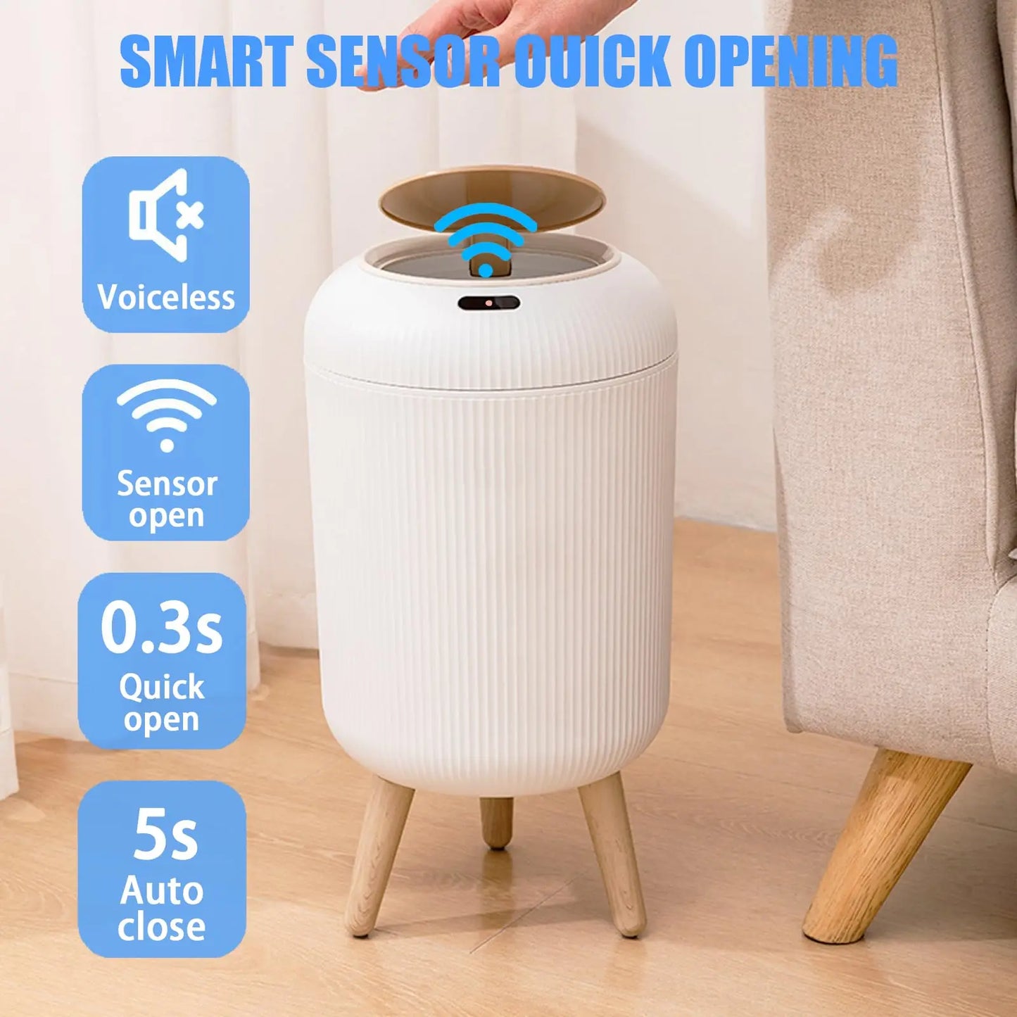 Lixeira Automática com Sensor de Movimento – Higiene Inteligente Sem Toque