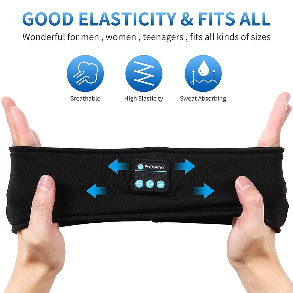 Faixa Inteligente de Relaxamento e Sono – Áudio Bluetooth + Máscara 2 em 1