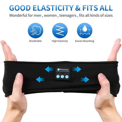 Faixa Inteligente de Relaxamento e Sono – Áudio Bluetooth + Máscara 2 em 1