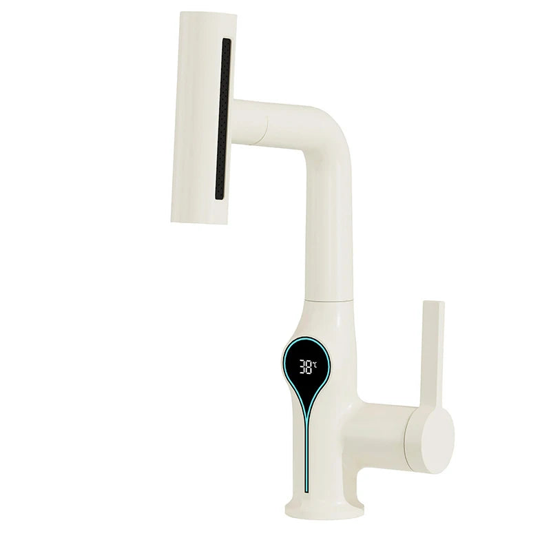 Torneira Misturadora com Display Digital de Temperatura – Cascata, Quente e Frio
