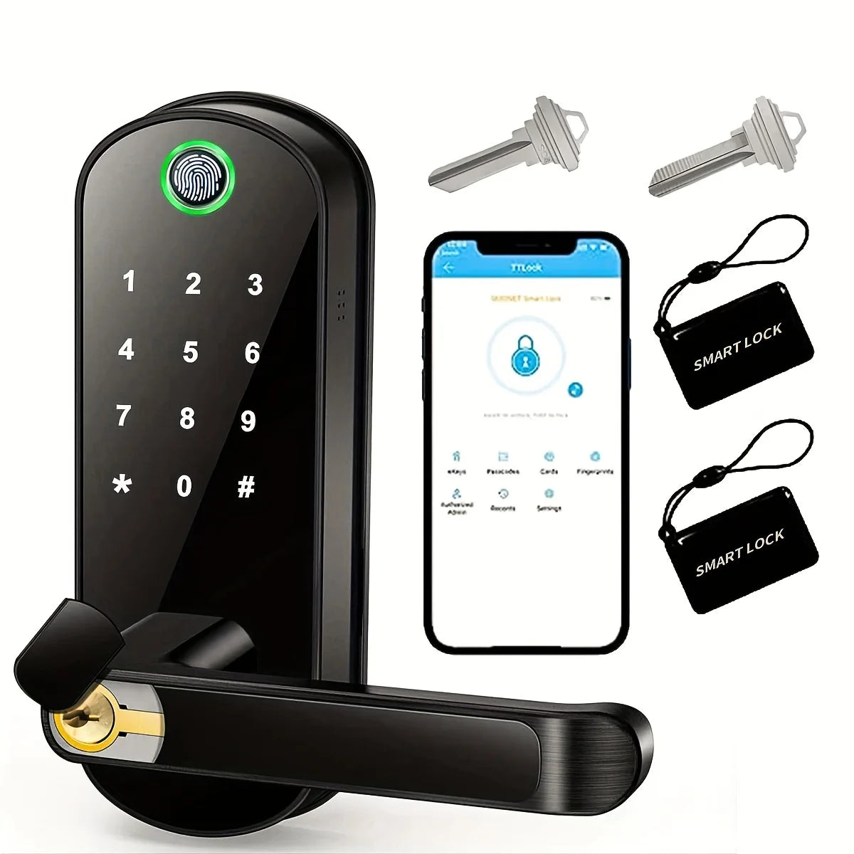 Fechadura Digital Inteligente com Impressão Digital, App e WiFi – Segurança Total Sem Chaves