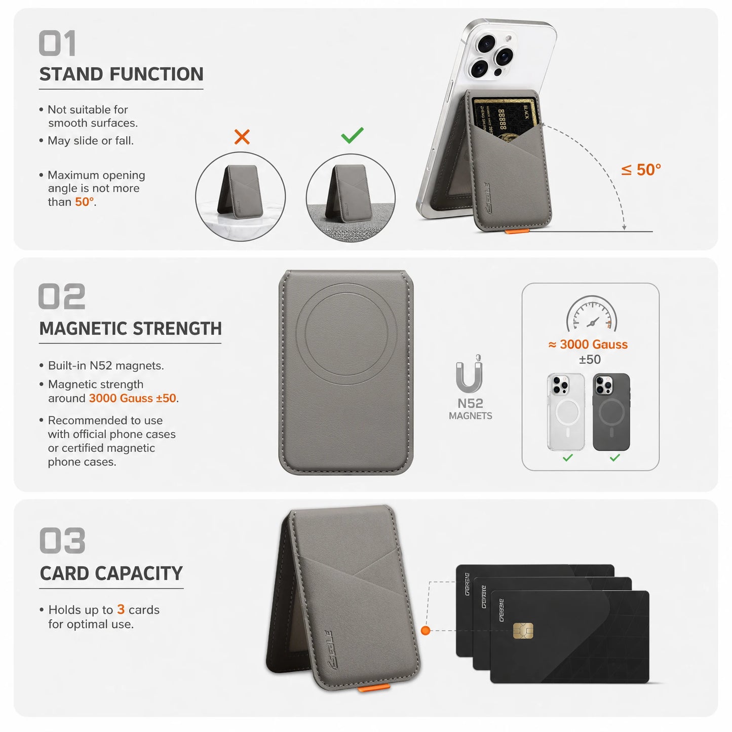 Magnetic Wallet Pro – Leather Card Holder & Phone Stand