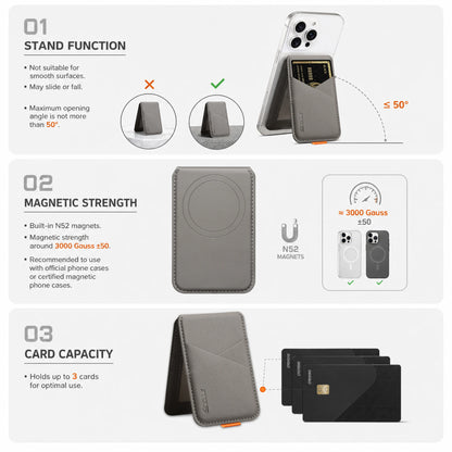 Magnetic Wallet Pro – Leather Card Holder & Phone Stand