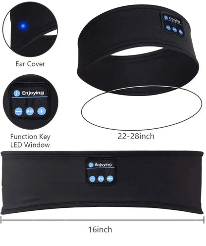 Faixa Inteligente de Relaxamento e Sono – Áudio Bluetooth + Máscara 2 em 1