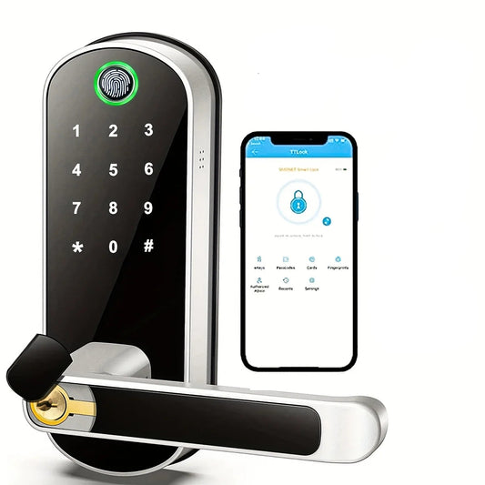 Fechadura Digital Inteligente com Impressão Digital, App e WiFi – Segurança Total Sem Chaves