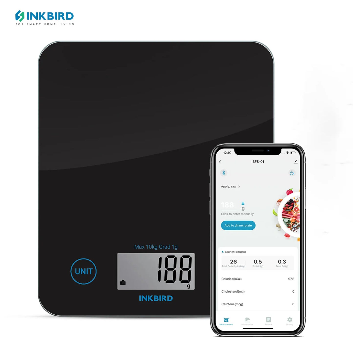 Balança de Cozinha Bluetooth Digital de Alta Precisão – Nutrição Inteligente e Controle de Calorias
