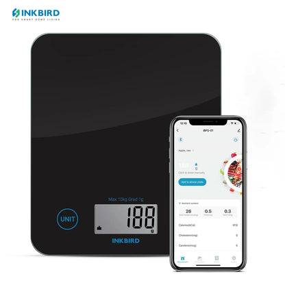 Balança de Cozinha Bluetooth Digital de Alta Precisão – Nutrição Inteligente e Controle de Calorias