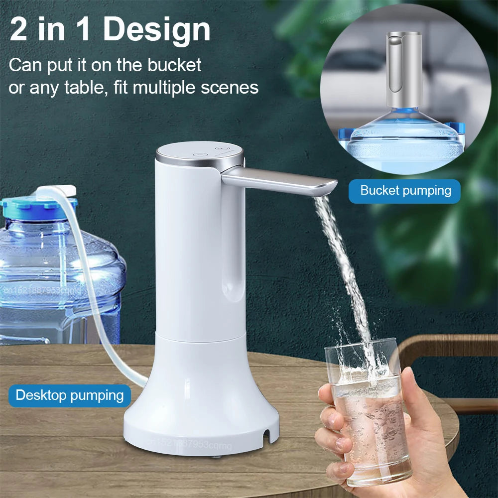 Bomba de Água Elétrica Inteligente Automática – Dispensador Recarregável para Garrafão