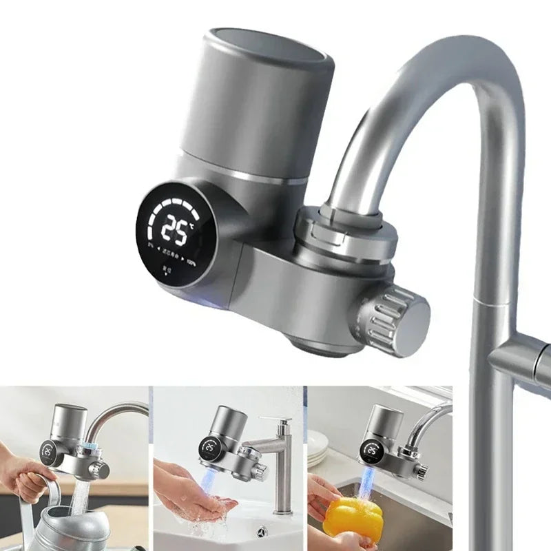 Purificador de Água para Torneira com Esterilização UV e Display Digital Inteligente