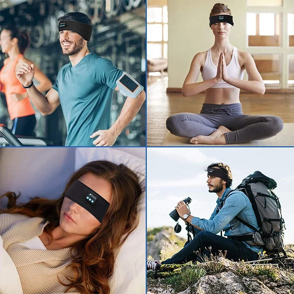 Faixa Inteligente de Relaxamento e Sono – Áudio Bluetooth + Máscara 2 em 1