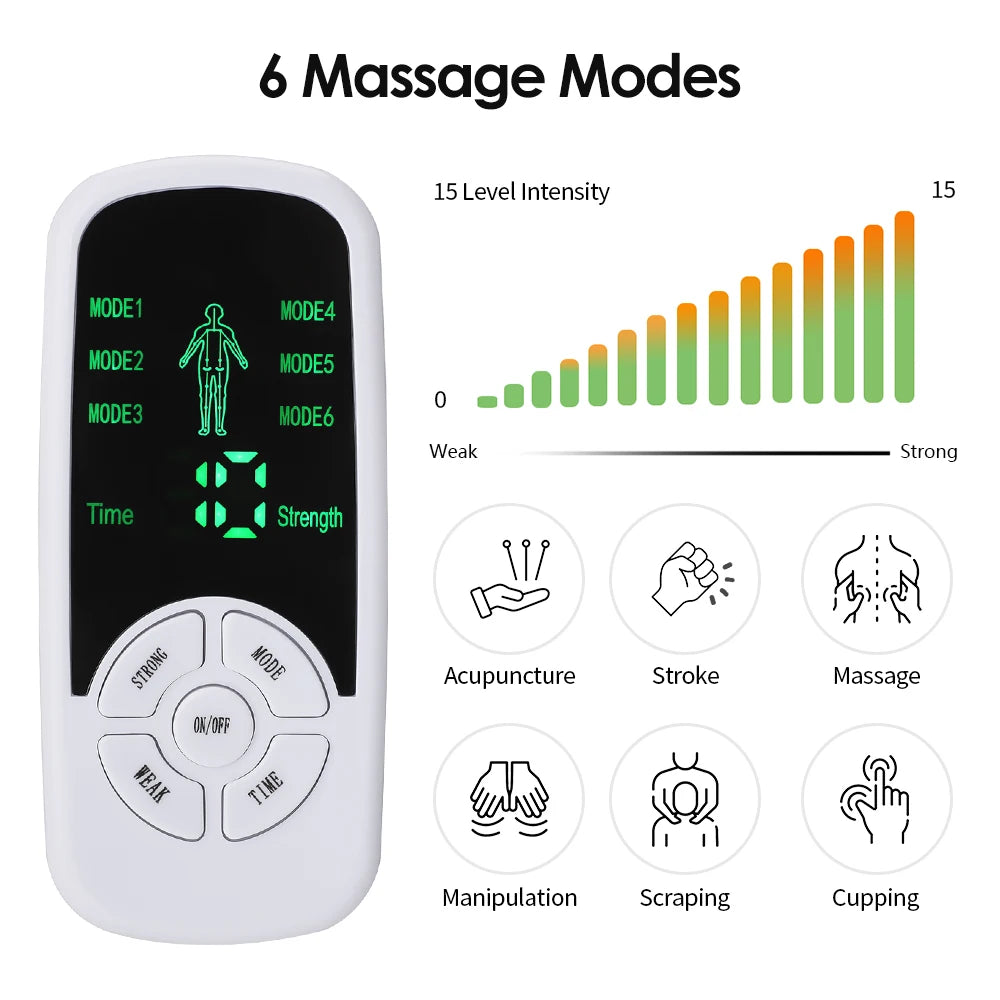 Estimulador Elétrico de Terapia Muscular EMS TENS