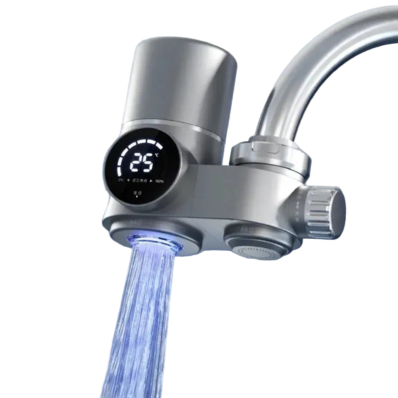 Purificador de Água para Torneira com Esterilização UV e Display Digital Inteligente